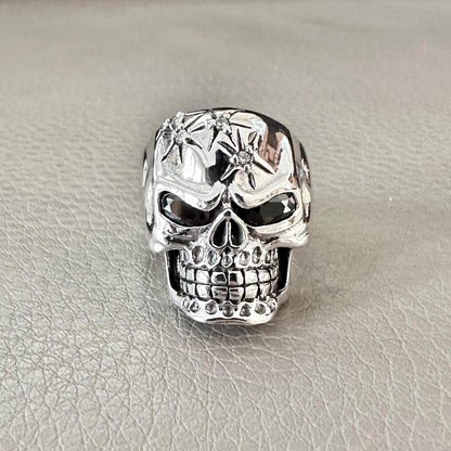 Punk Skull Gothic Biker Bones Skeleton Stone Pirate Ring