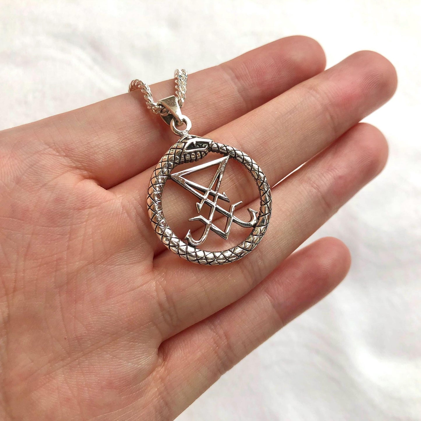 Lucifer Sigil Satanic Seal Ouroboros Pendant/Necklace