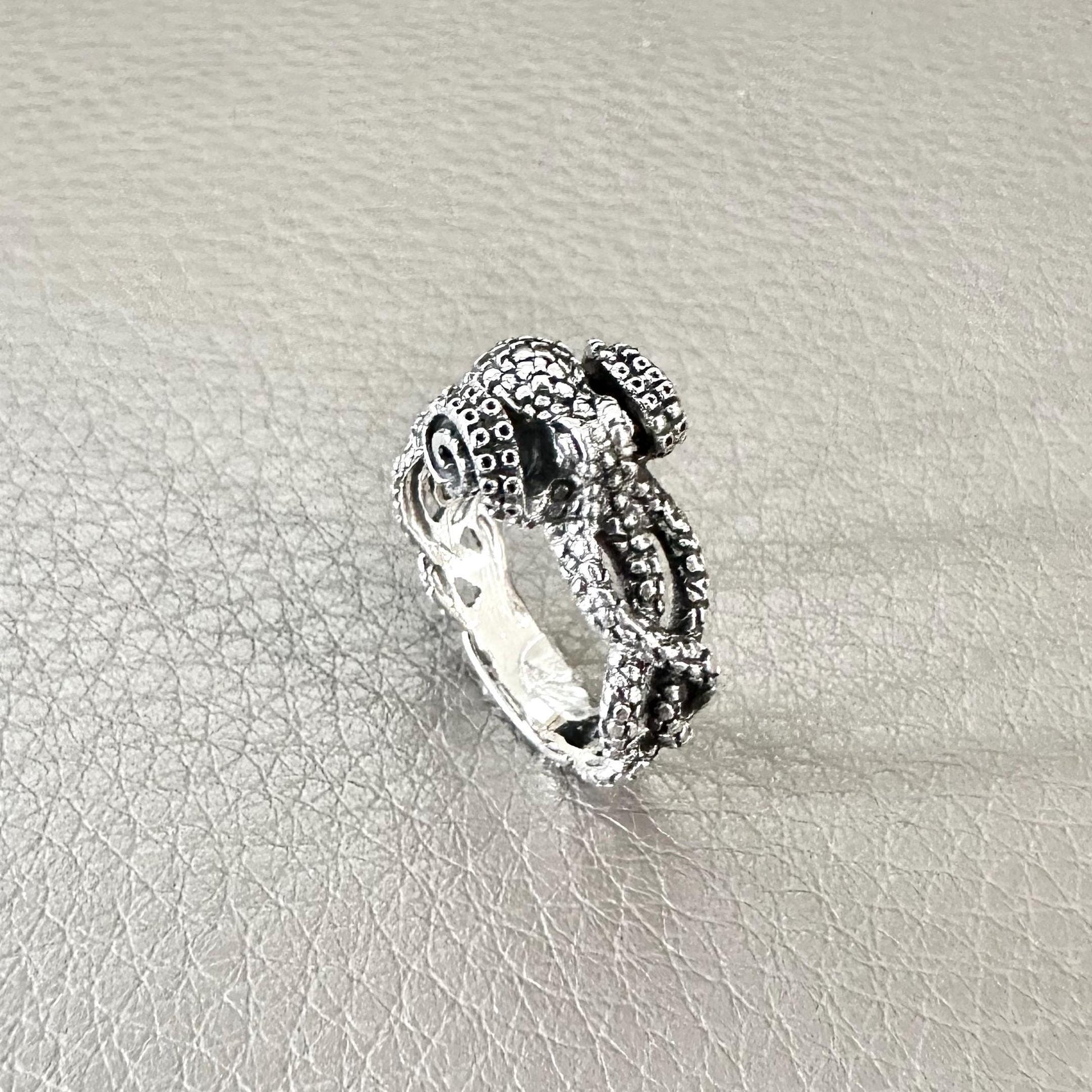 Handcrafted 925 Sterling Silver Octopus Ring Kraken Sea Monster Ring Silver Jewelry Accessories Gift by VINTZ