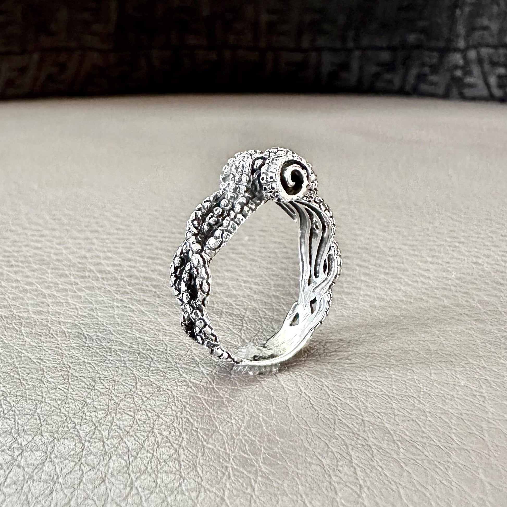 Handcrafted 925 Sterling Silver Octopus Ring Kraken Sea Monster Ring Silver Jewelry Accessories Gift by VINTZ