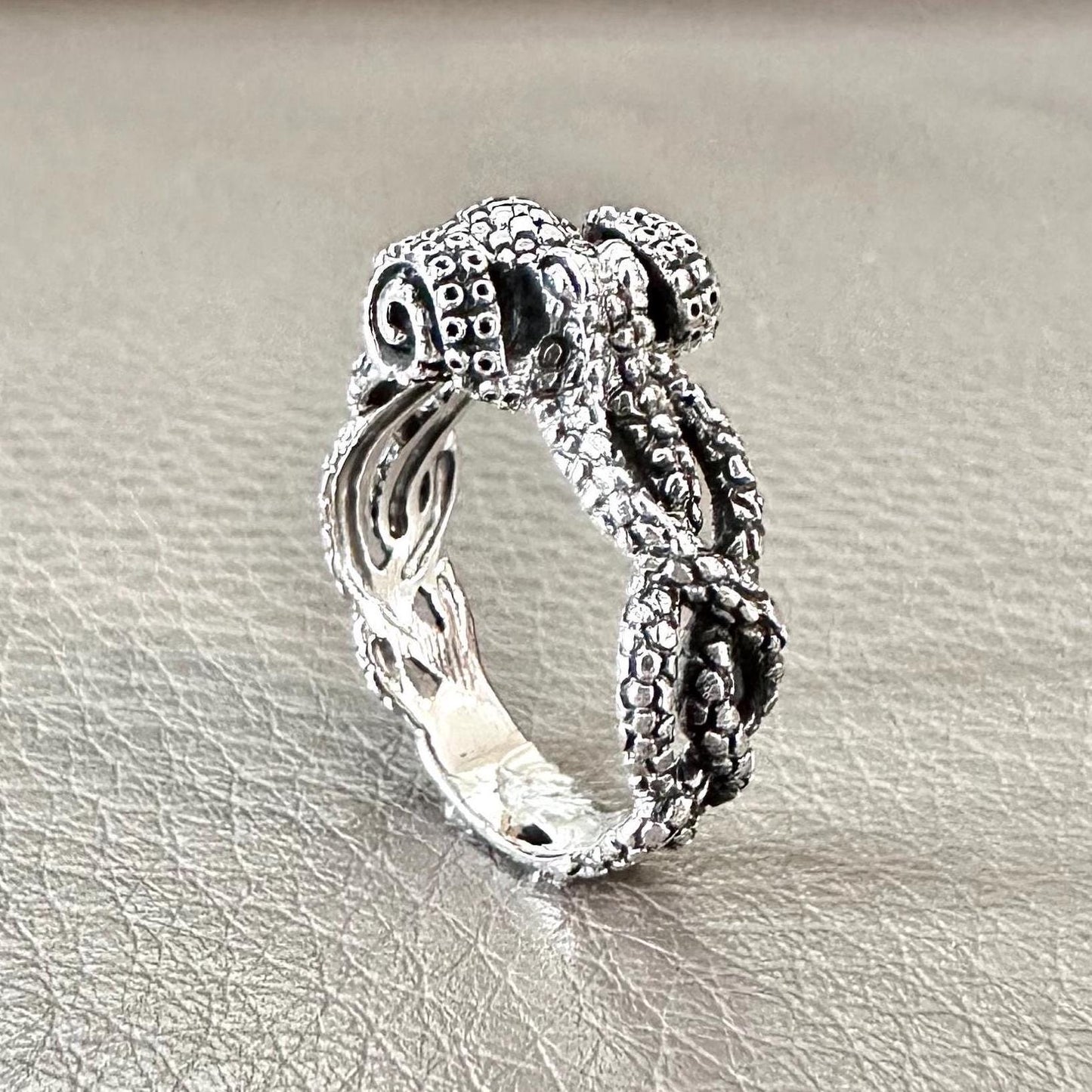 Handcrafted 925 Sterling Silver Octopus Ring Kraken Sea Monster Ring Silver Jewelry Accessories Gift by VINTZ
