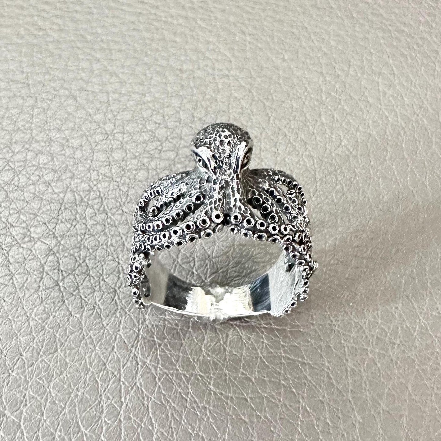 Handcrafted 925 Sterling Silver Octopus Ring Heavy Kraken Sea Monster Ring Silver Jewelry Accessories Gift by VINTZ