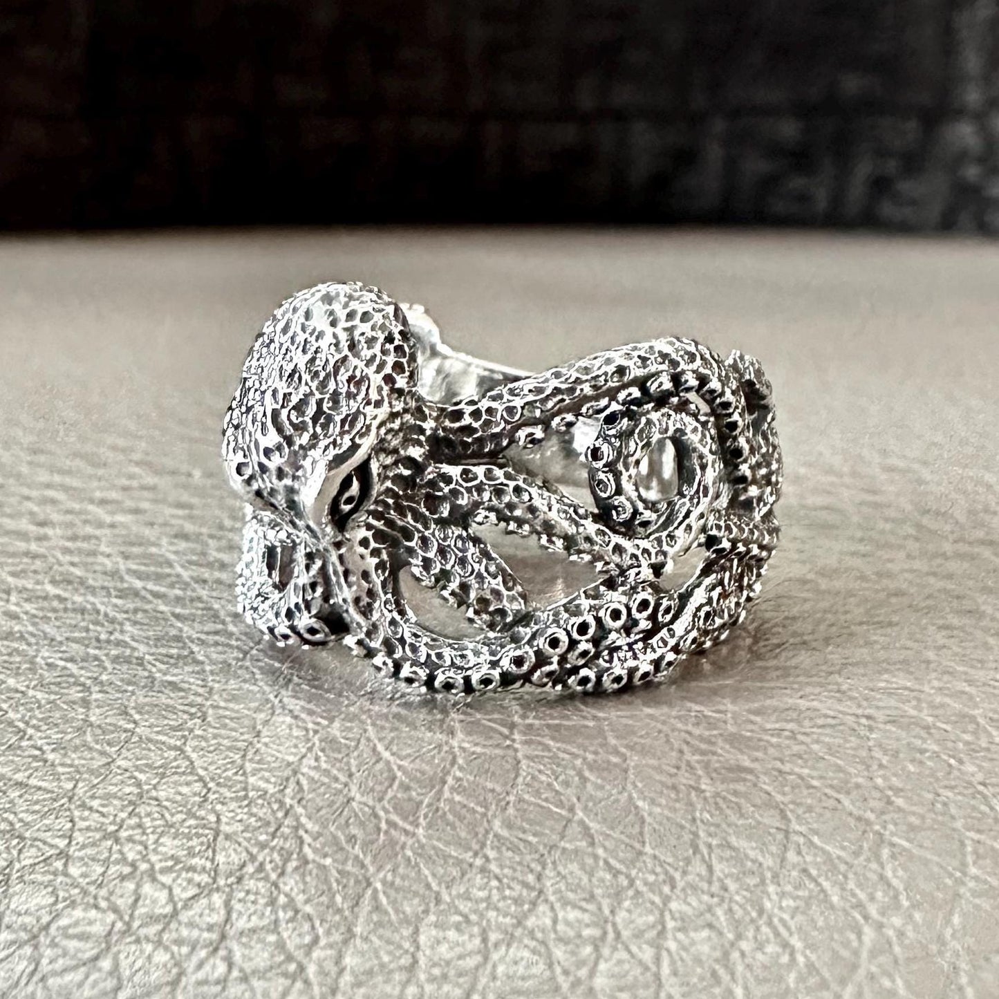 Handcrafted 925 Sterling Silver Octopus Ring Heavy Kraken Sea Monster Ring Silver Jewelry Accessories Gift by VINTZ