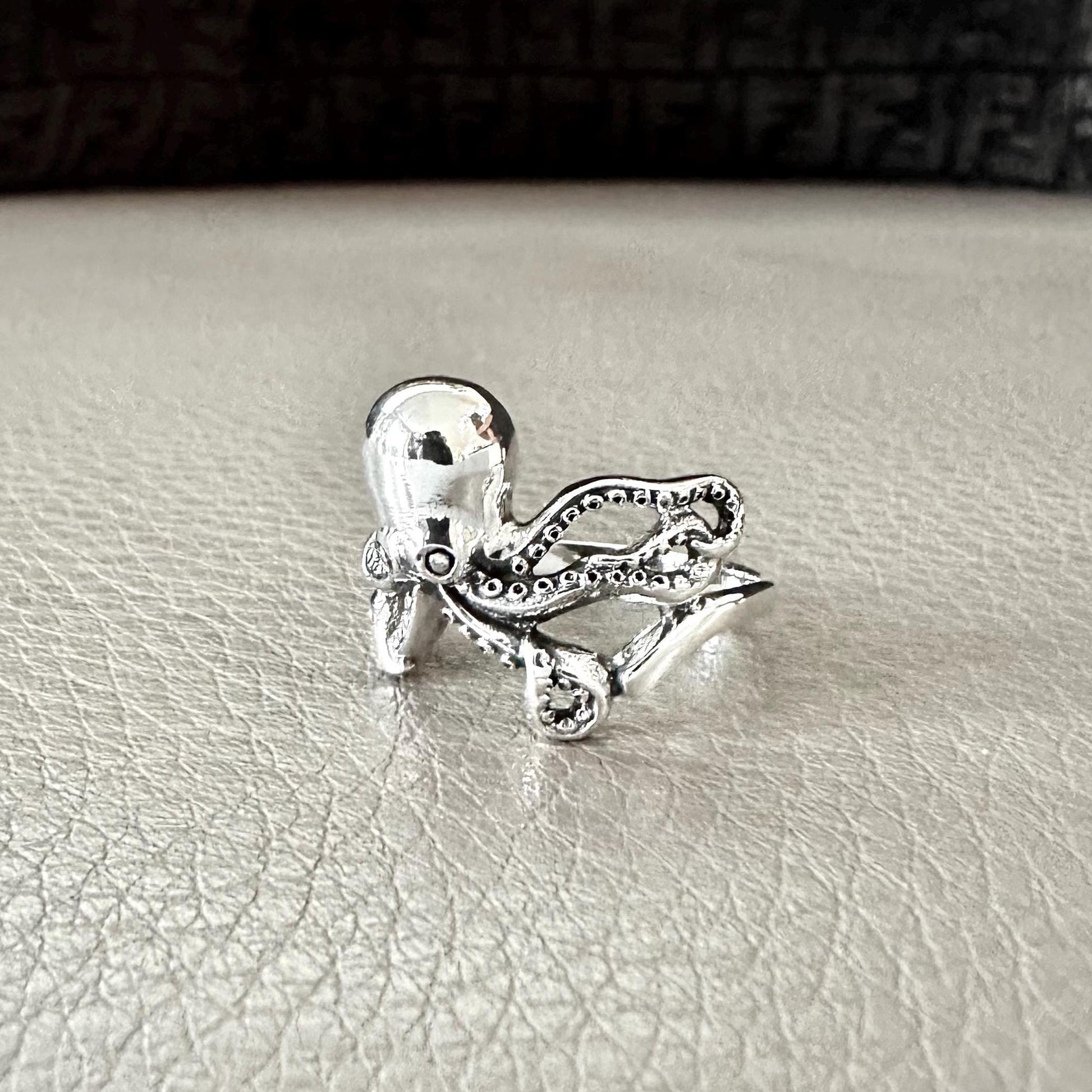 Handcrafted 925 Sterling Silver Octopus Ring Kraken Sea Monster Ring Silver Jewelry Accessories Gift by VINTZ