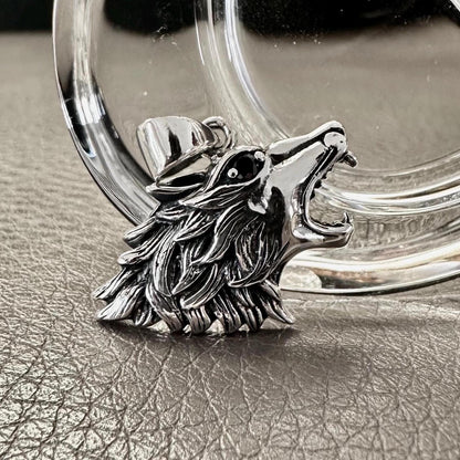 Fenrir Viking Wolf Norse Mythology Stoned Pendant/Necklace