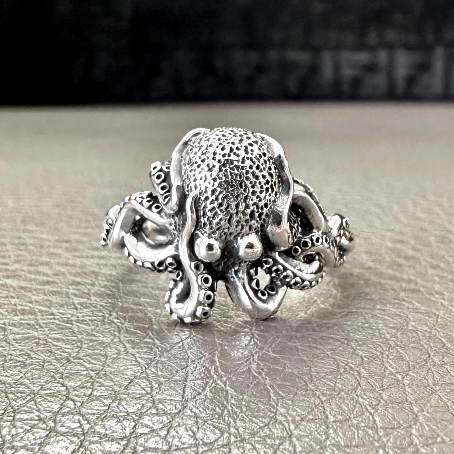 Handcrafted 925 Sterling Silver Octopus Ring Kraken Sea Monster Aquatic Animals Ring Silver Jewelry Accessories Gift by VINTZ