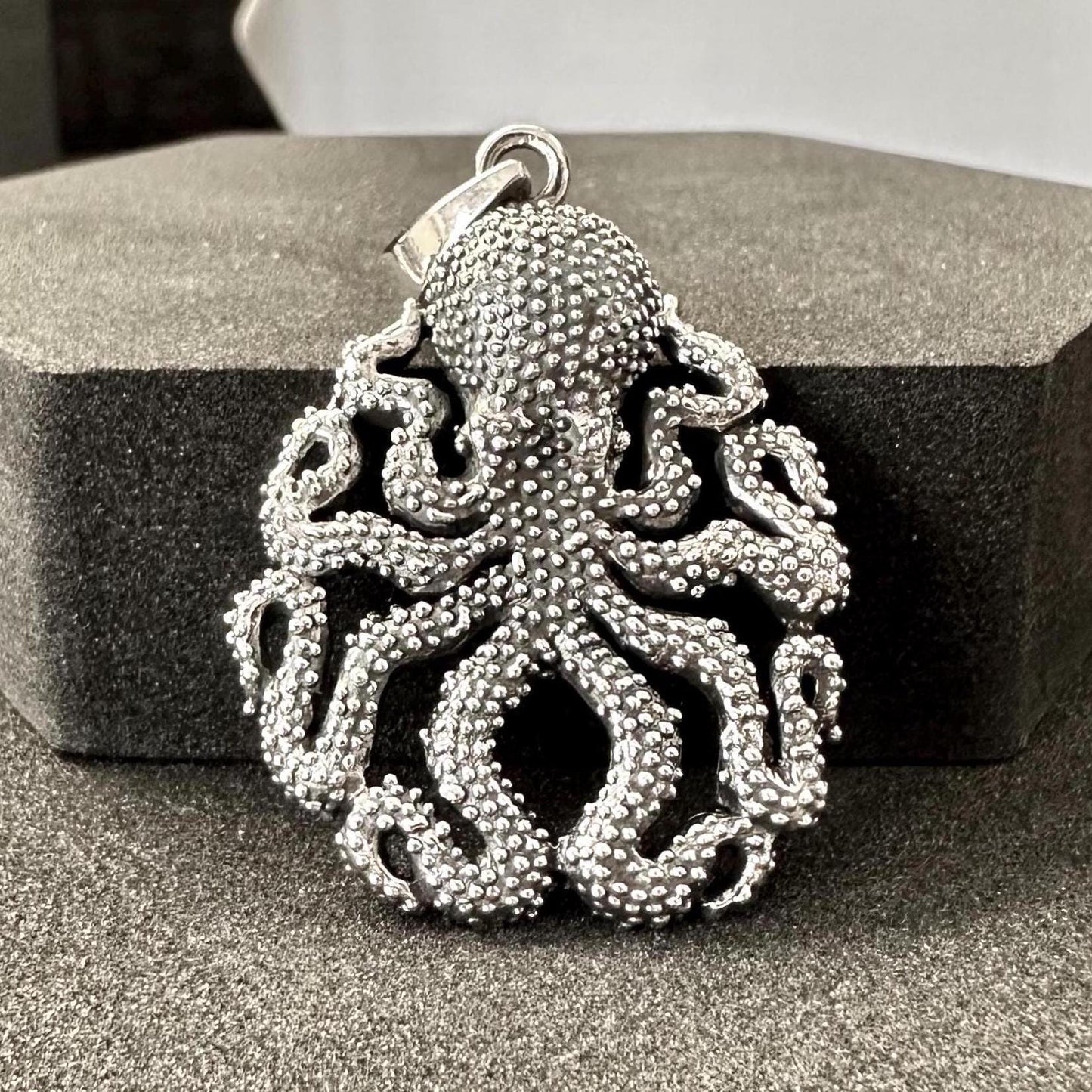 Handcrafted 925 Sterling Silver Octopus Pendant Kraken Sea Monster Pendant/Necklace Silver Jewelry Fashion Animal Accessories Gift by VINTZ