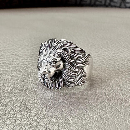 Big Lion Zodiac Leo King of Jungle Beast Heavy Ring