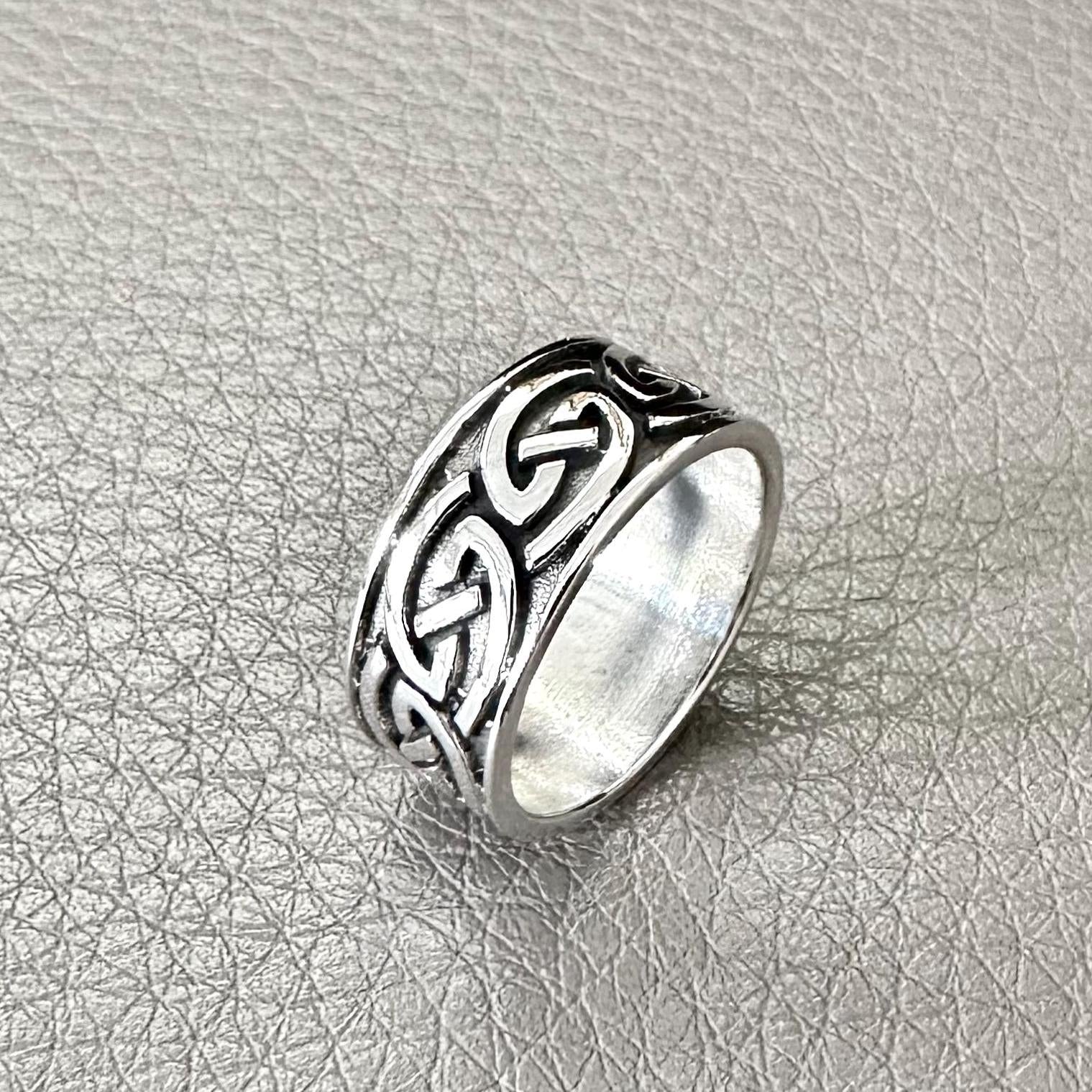Handcrafted 925 Sterling Silver Celtic Knot Ring Infinity Knot Viking Knot Design Irish Style Ring Silver Jewelry Accessories Gift by VINTZ