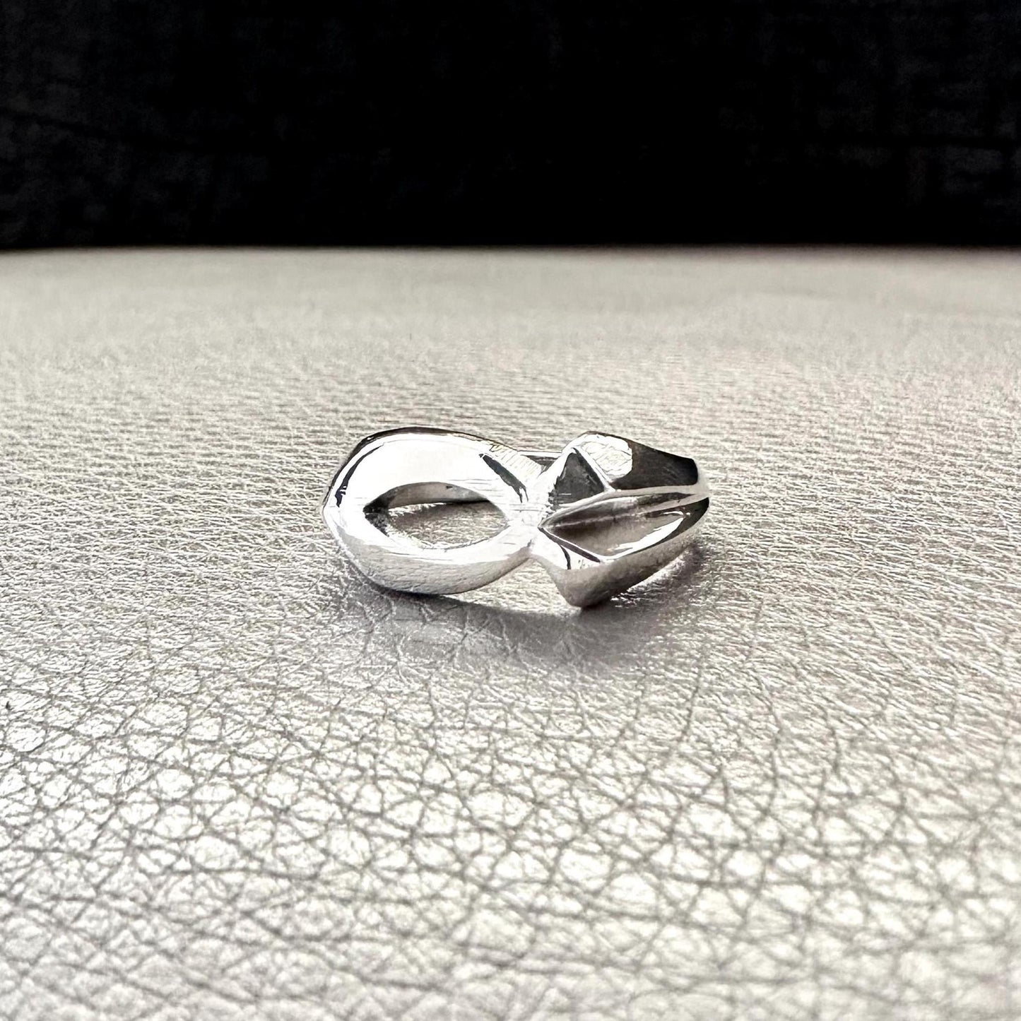 Handcrafted 925 Sterling Silver Jesus Fish Ring Ichthys Christian Christ Symbol Son of God Ring Silver Jewelry Accessories Gift by VINTZ
