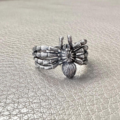 Handcrafted 925 Sterling Silver Spider Ring Tarantulas Poisonous Spider Arachnids Ring Silver Jewelry Animal Accessories Gift by VINTZ