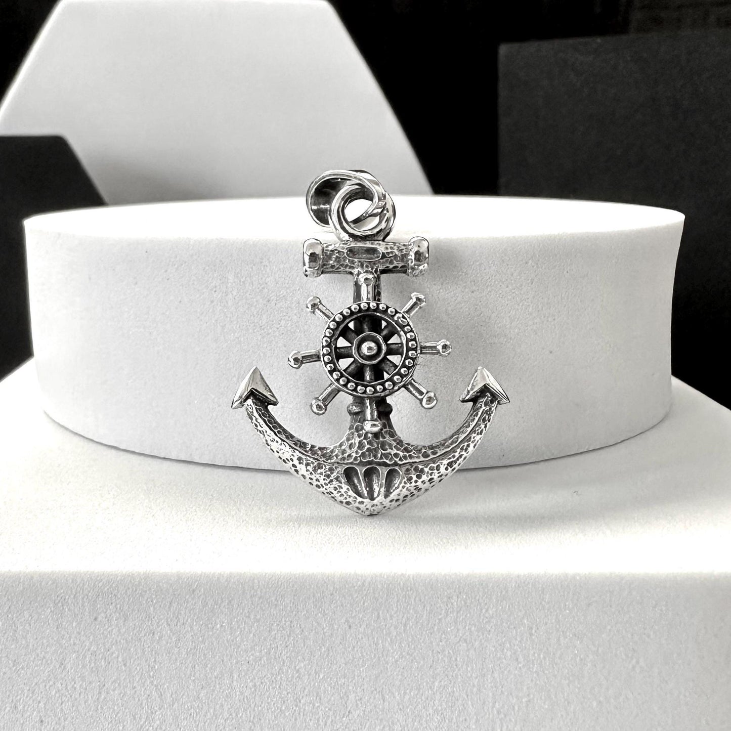 Handcrafted 925 Sterling Silver Pirate Anchor Pendant Punk Anchor Sailor Amulet Pendant/Necklace Silver Jewelry Accessories Gift by VINTZ
