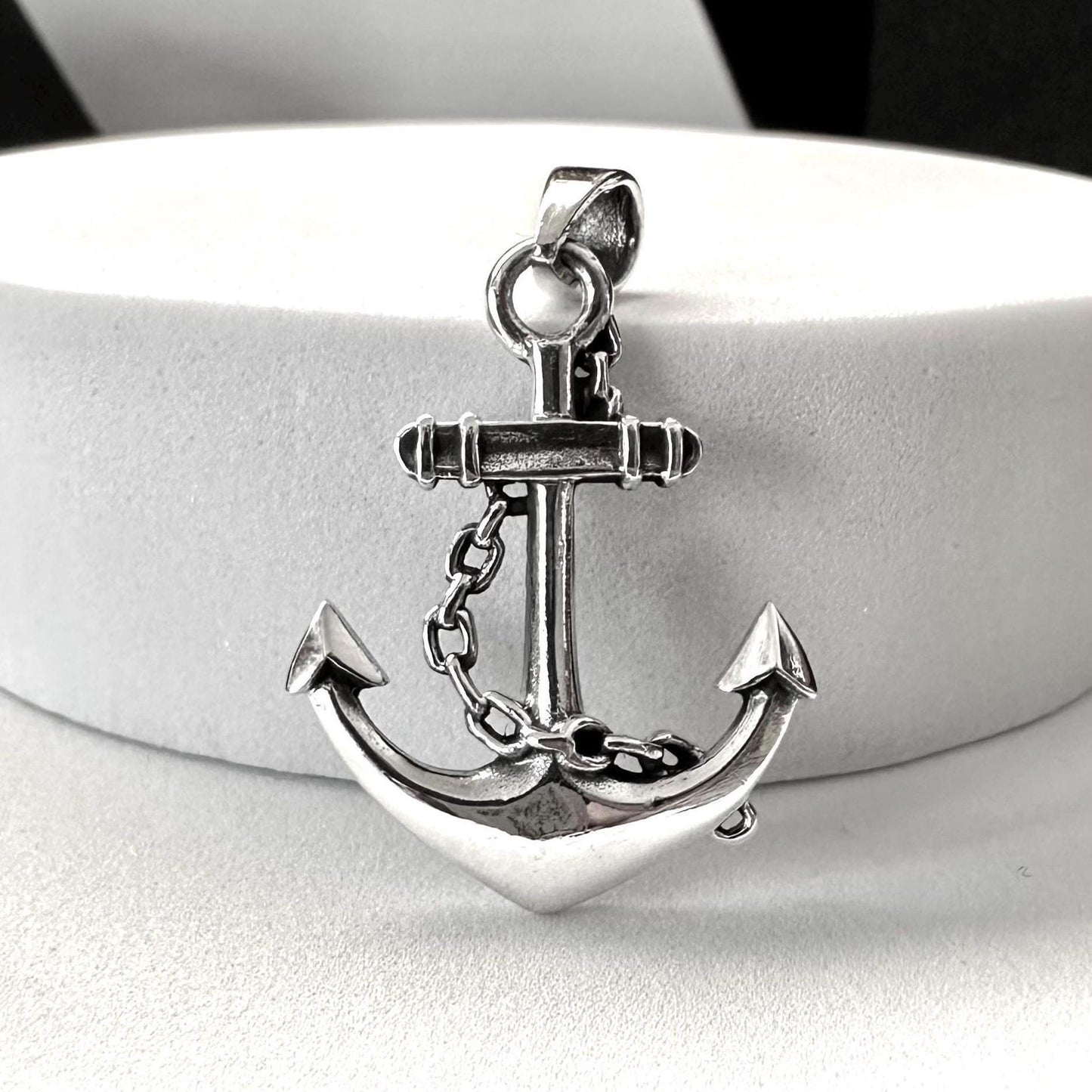 Handcrafted 925 Sterling Silver Anchor Pendant Pirate Punk Anchor Sailor Amulet Pendant/Necklace Silver Jewelry Accessories Gift by VINTZ