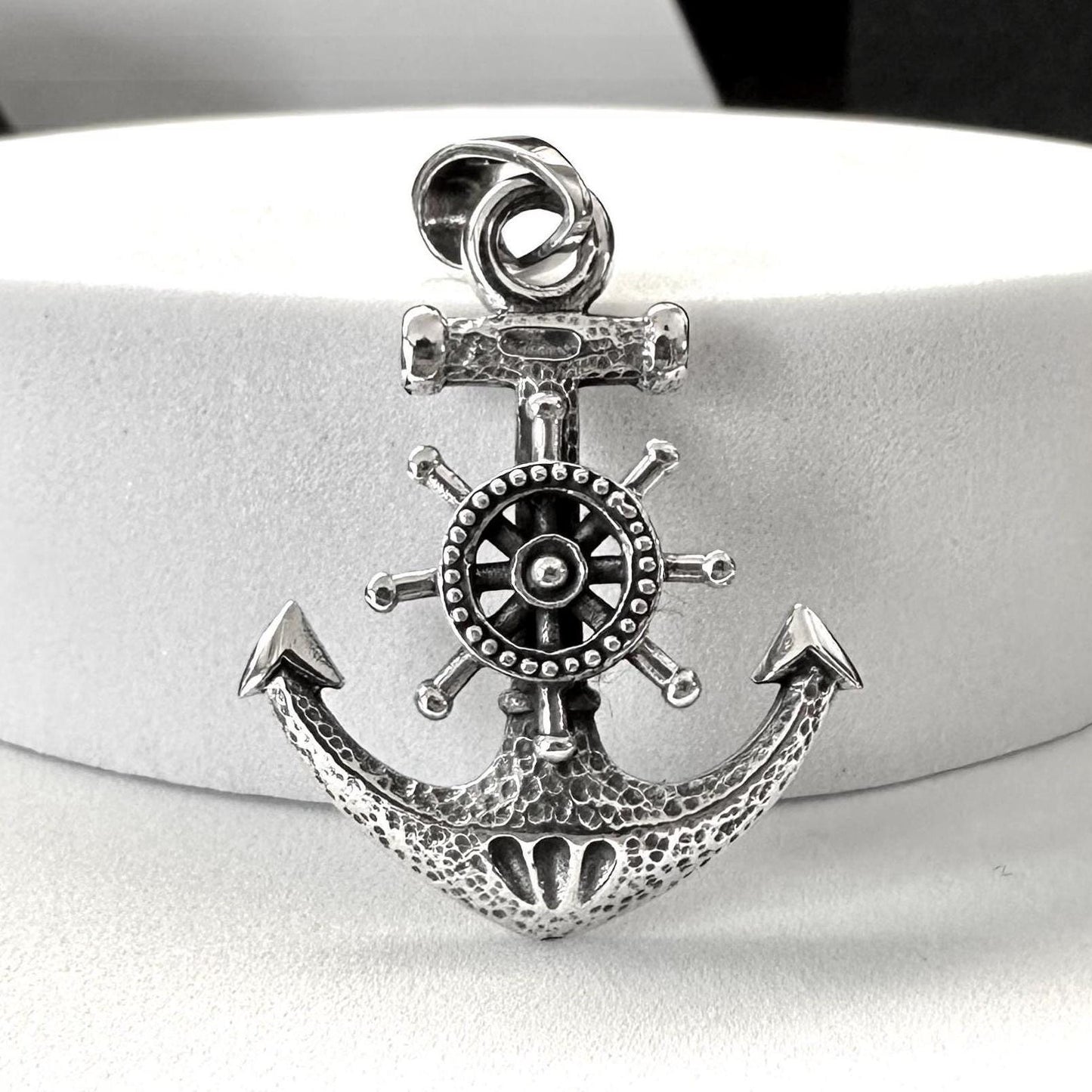 Handcrafted 925 Sterling Silver Pirate Anchor Pendant Punk Anchor Sailor Amulet Pendant/Necklace Silver Jewelry Accessories Gift by VINTZ