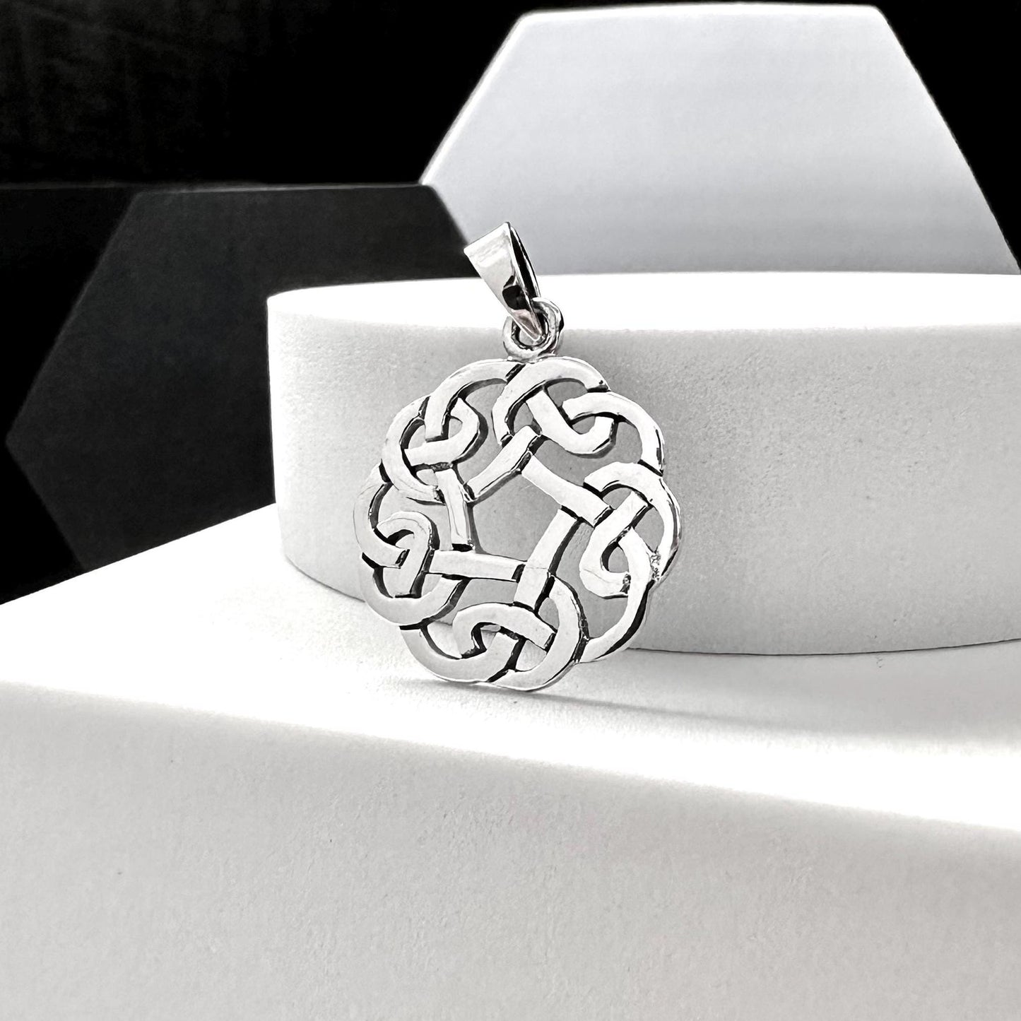 Handcrafted 925 Sterling Silver Celtic Knot Pendant Viking Infinity Knot Irish Pendant/Necklace Silver Jewelry Accessories Gift by VINTZ