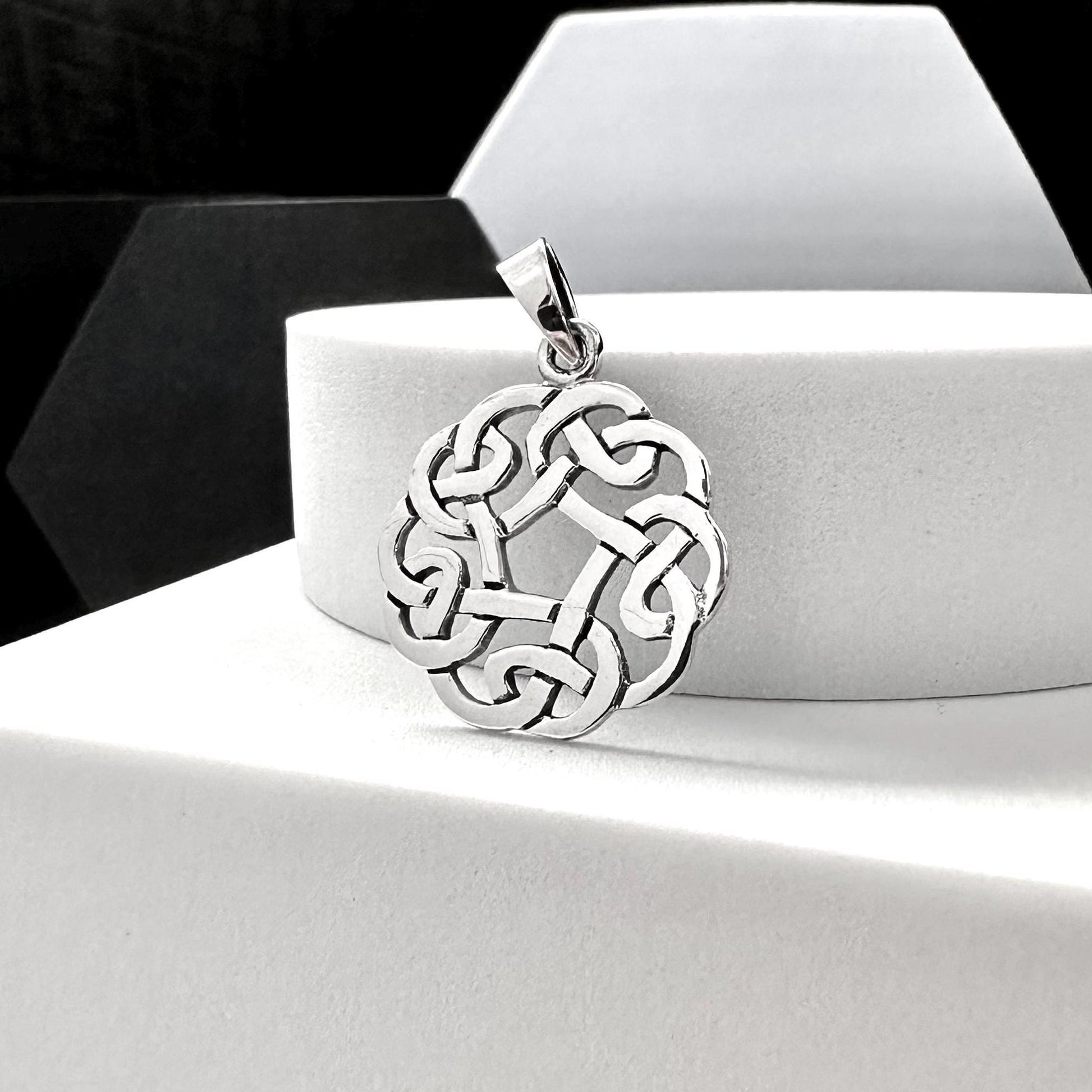 Handcrafted 925 Sterling Silver Celtic Knot Pendant Viking Infinity Knot Irish Pendant/Necklace Silver Jewelry Accessories Gift by VINTZ