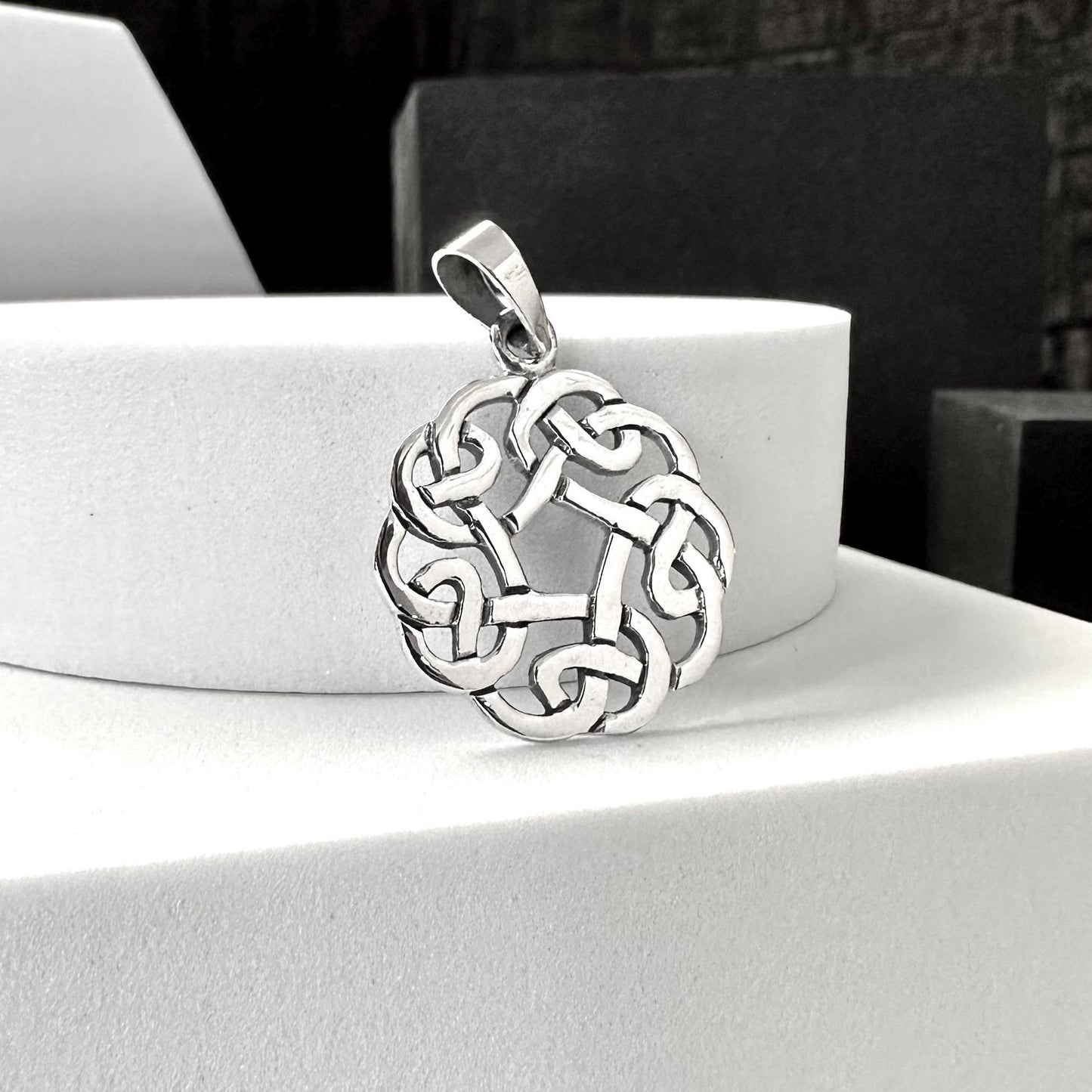 Handcrafted 925 Sterling Silver Celtic Knot Pendant Viking Infinity Knot Irish Pendant/Necklace Silver Jewelry Accessories Gift by VINTZ