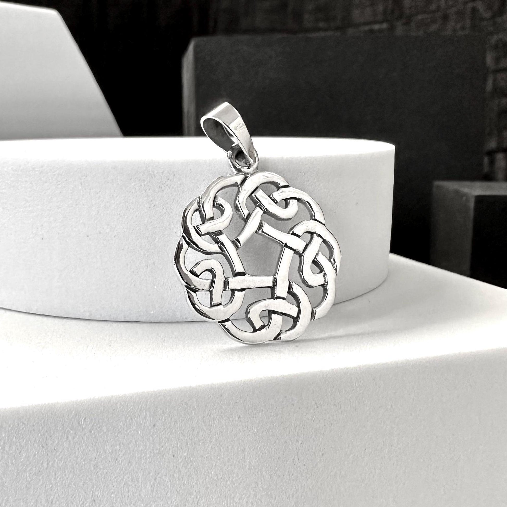 Handcrafted 925 Sterling Silver Celtic Knot Pendant Viking Infinity Knot Irish Pendant/Necklace Silver Jewelry Accessories Gift by VINTZ