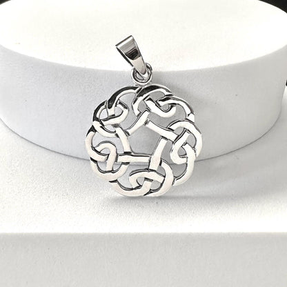 Handcrafted 925 Sterling Silver Celtic Knot Pendant Viking Infinity Knot Irish Pendant/Necklace Silver Jewelry Accessories Gift by VINTZ