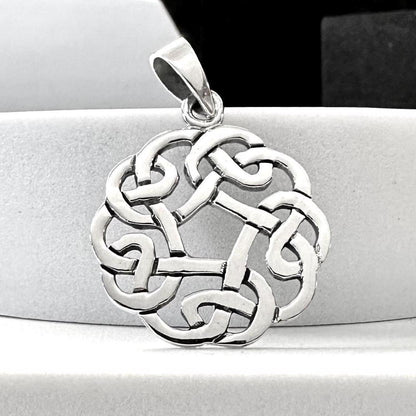 Handcrafted 925 Sterling Silver Celtic Knot Pendant Viking Infinity Knot Irish Pendant/Necklace Silver Jewelry Accessories Gift by VINTZ