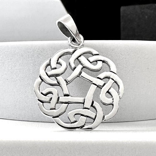 Handcrafted 925 Sterling Silver Celtic Knot Pendant Viking Infinity Knot Irish Pendant/Necklace Silver Jewelry Accessories Gift by VINTZ