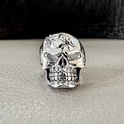 Skull Punk Gothic Biker Bones Skeleton Stone Ring