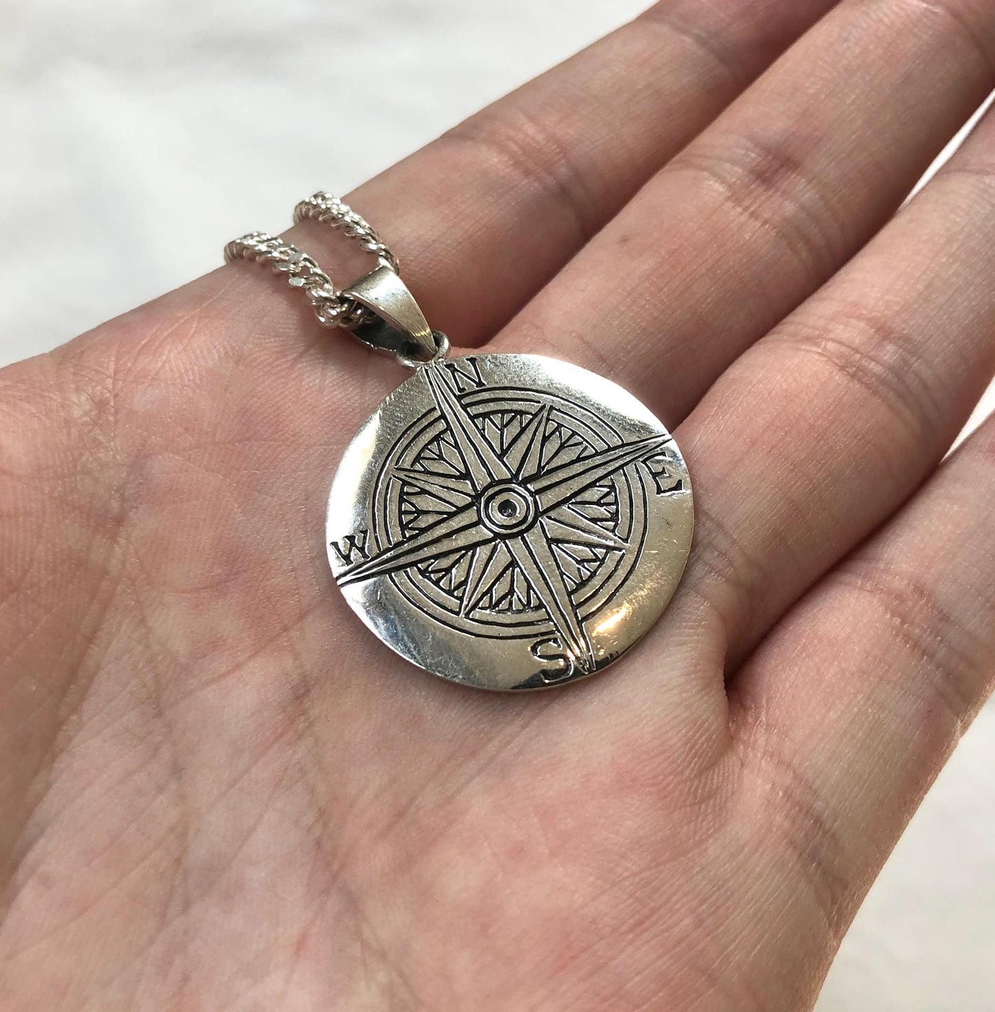 Compass North Star Sailor Amulet Pendant/Necklace