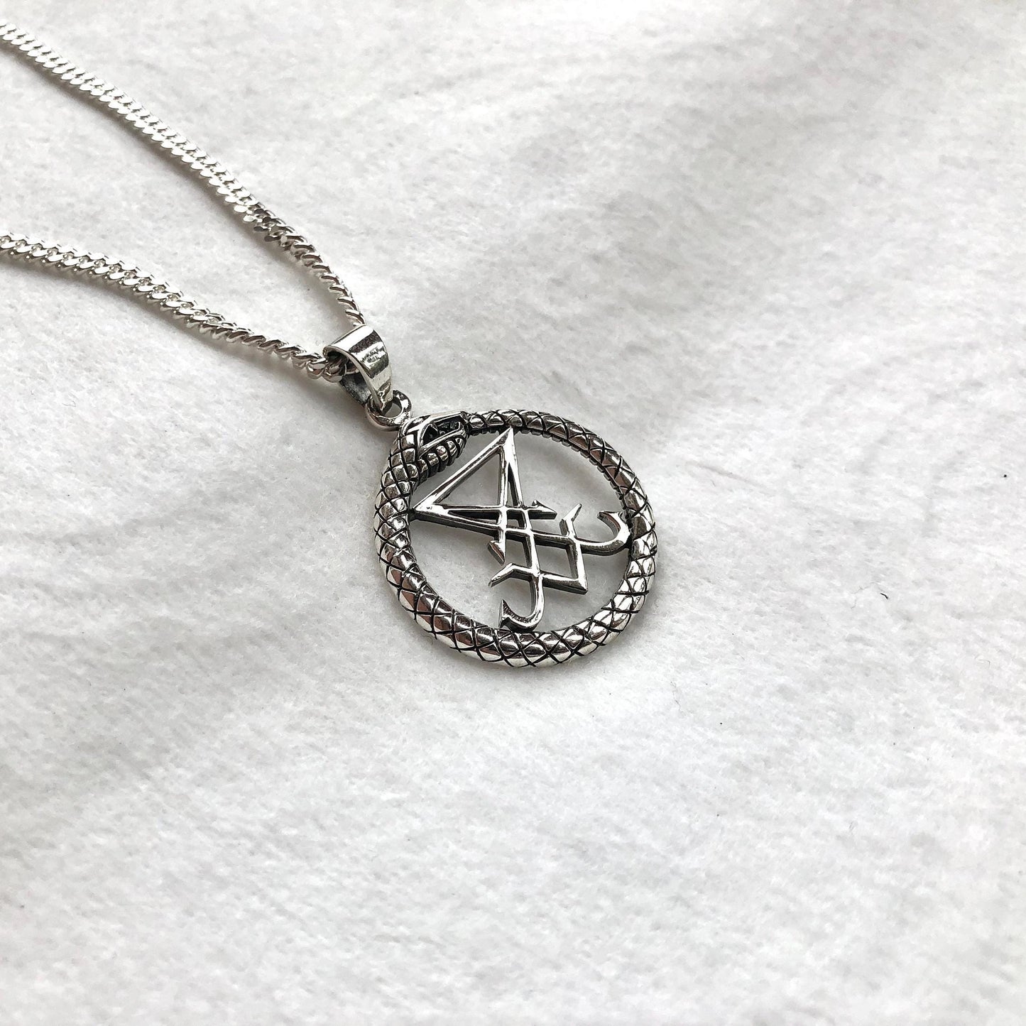 Lucifer Sigil Satanic Seal Ouroboros Pendant/Necklace