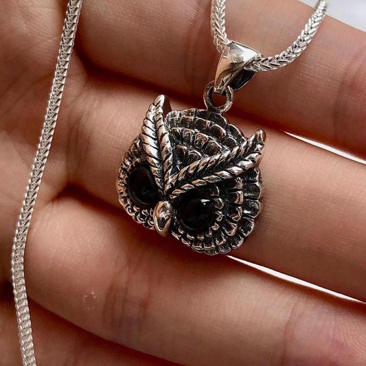 Owl Onyx Stone Pendant/Necklace