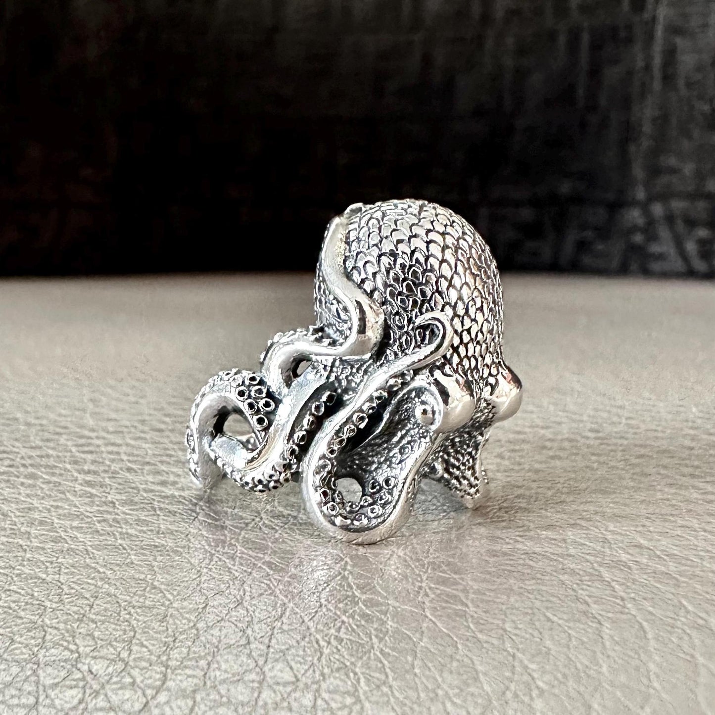 Handcrafted 925 Sterling Silver Octopus Ring Heavy Kraken Sea Monster Ring Silver Jewelry Animal Accessories Gift by VINTZ
