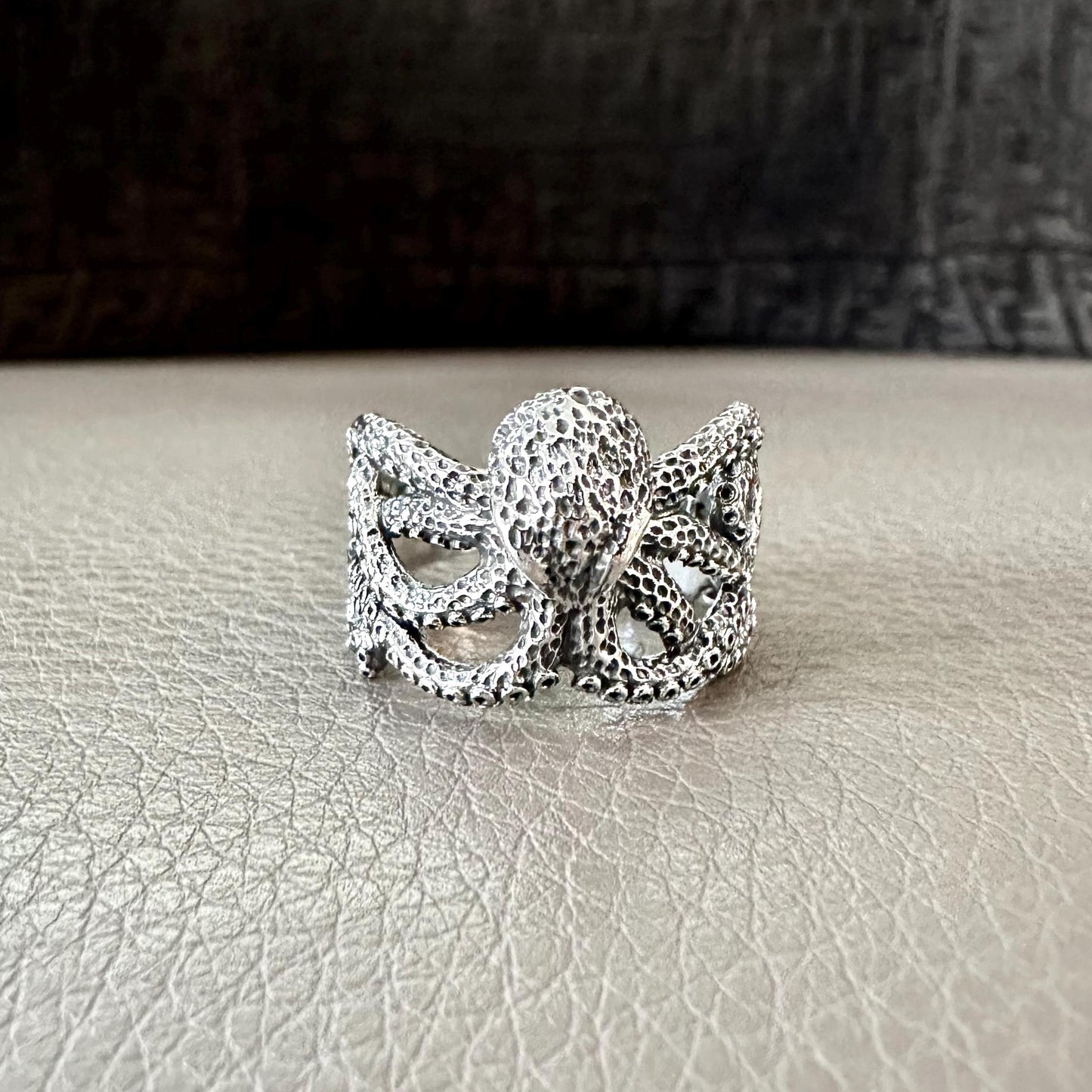Handcrafted 925 Sterling Silver Octopus Ring Heavy Kraken Sea Monster Ring Silver Jewelry Accessories Gift by VINTZ