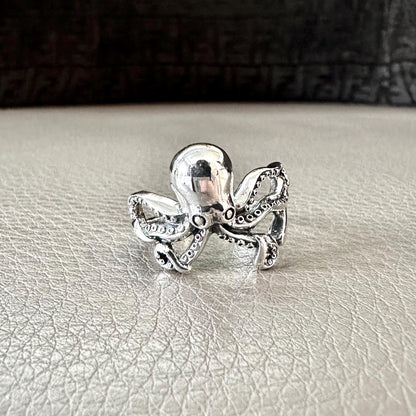 Handcrafted 925 Sterling Silver Octopus Ring Kraken Sea Monster Ring Silver Jewelry Accessories Gift by VINTZ