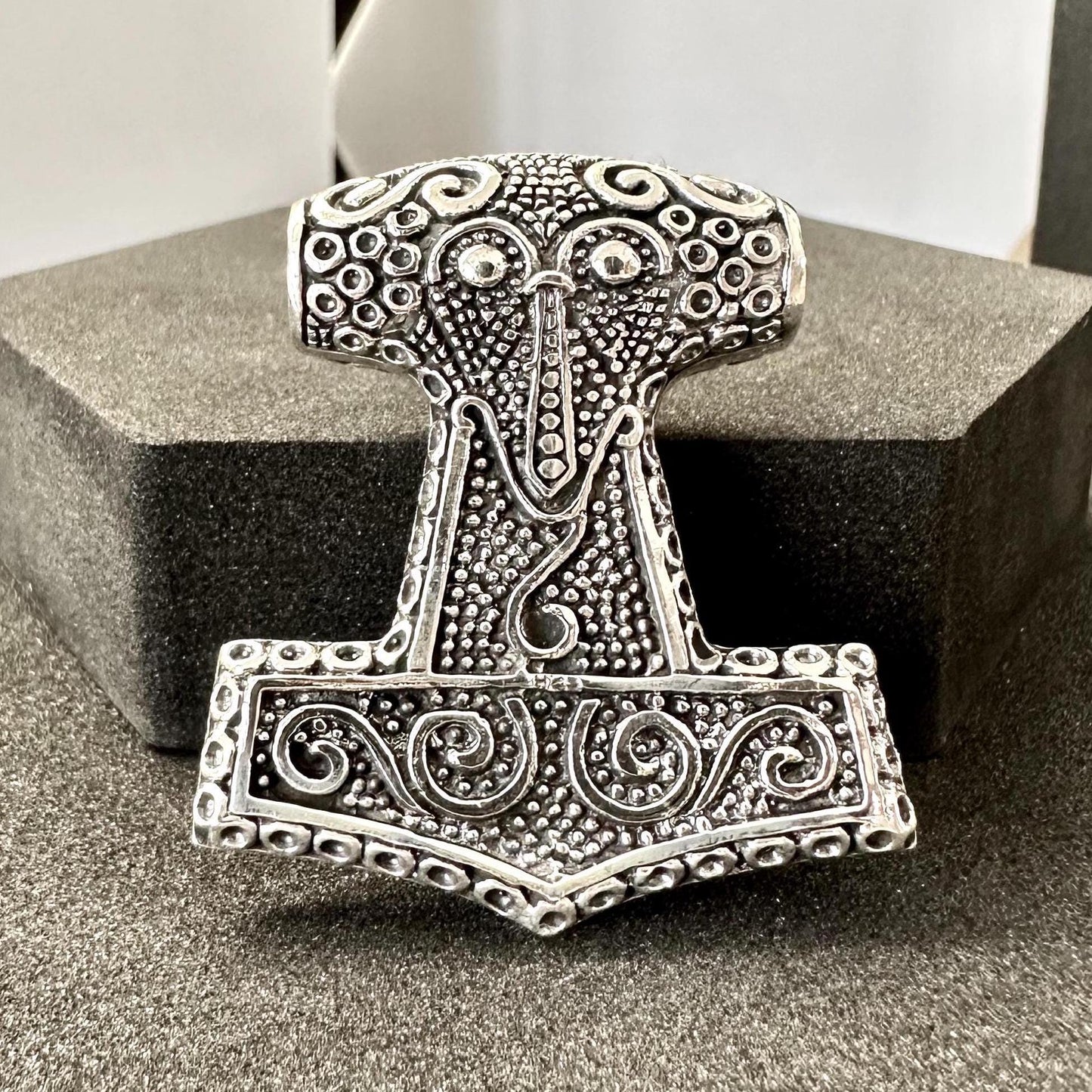 Handcrafted 925 Sterling Silver Thor's Hammer Pendant Viking Odinson Mjolnir Celtic Pendant/Necklace Silver Jewelry Accessory Gift by VINTZ
