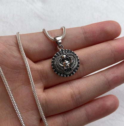 Scarab Egyptian Beetle Scarabaeus Pendant/Necklace