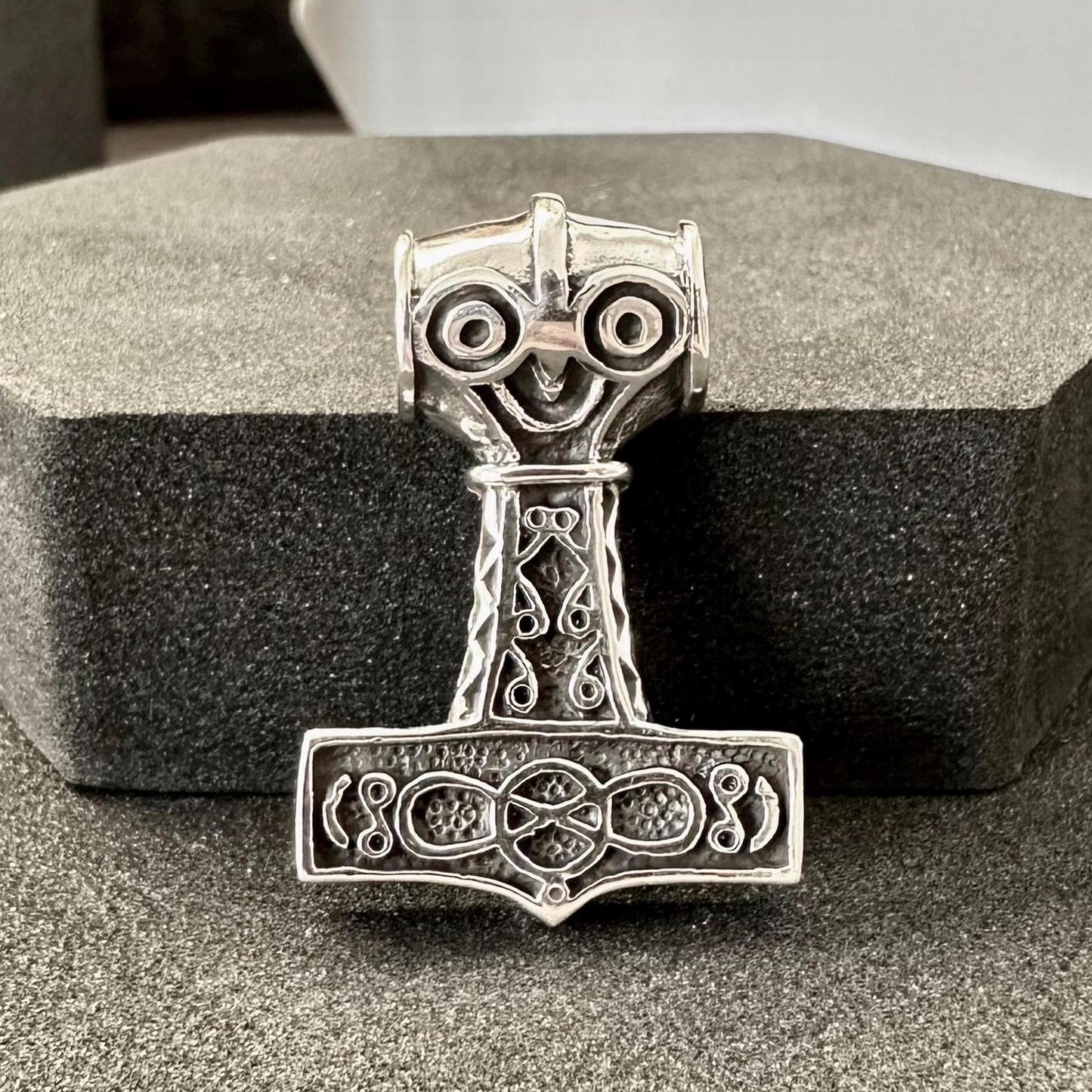 Handcrafted 925 Sterling Silver Thor's Hammer Pendant Viking Odinson Mjolnir Celtic Pendant/Necklace Silver Jewelry Accessory Gift by VINTZ