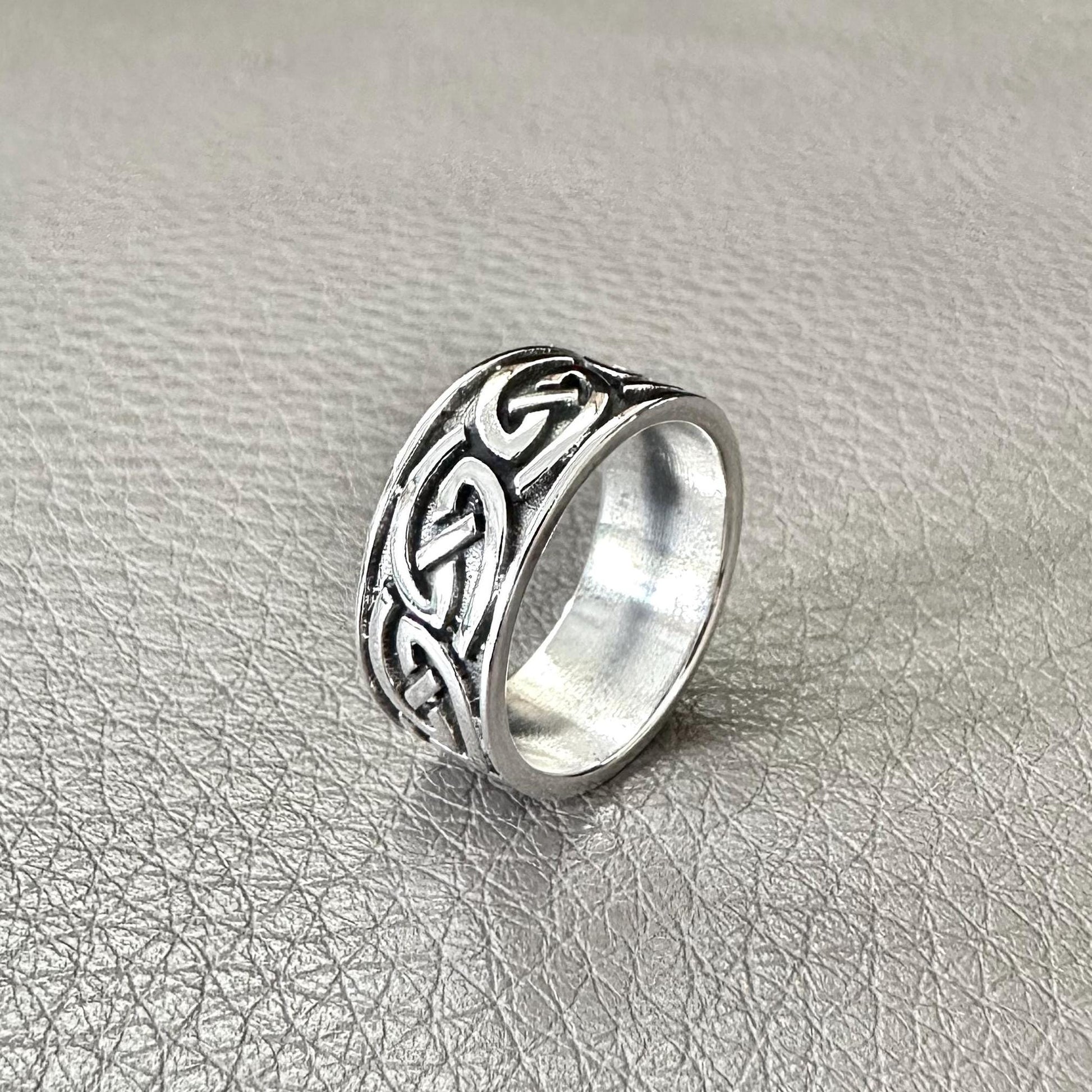 Handcrafted 925 Sterling Silver Celtic Knot Ring Infinity Knot Viking Knot Design Irish Style Ring Silver Jewelry Accessories Gift by VINTZ