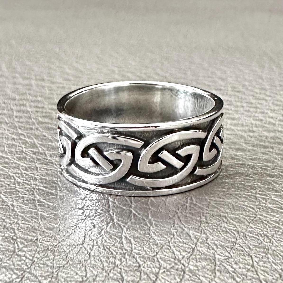 Handcrafted 925 Sterling Silver Celtic Knot Ring Infinity Knot Viking Knot Design Irish Style Ring Silver Jewelry Accessories Gift by VINTZ