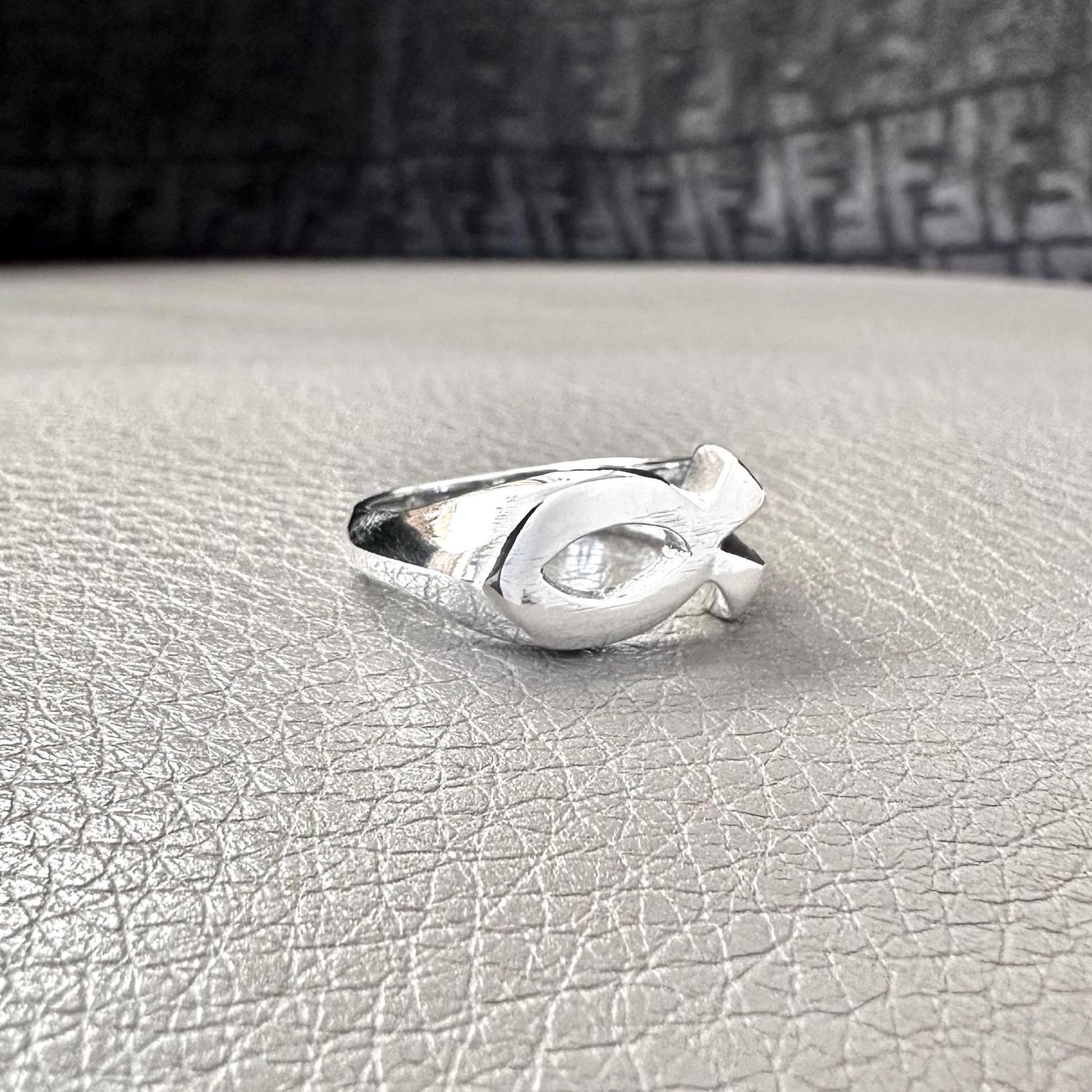 Handcrafted 925 Sterling Silver Jesus Fish Ring Ichthys Christian Christ Symbol Son of God Ring Silver Jewelry Accessories Gift by VINTZ