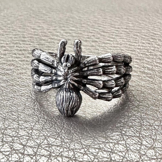 Handcrafted 925 Sterling Silver Spider Ring Tarantulas Poisonous Spider Arachnids Ring Silver Jewelry Animal Accessories Gift by VINTZ