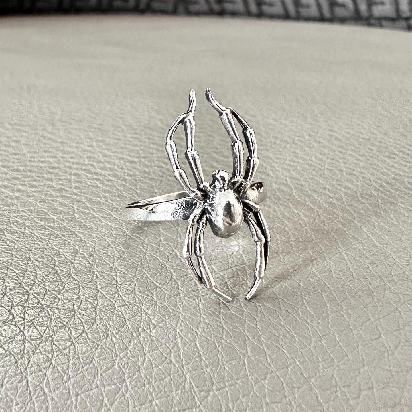 Handcrafted 925 Sterling Silver Spider Ring Long Leg Cellar Spider Poisonous Spider Arachnids Ring Silver Jewelry Accessories Gift by VINTZ