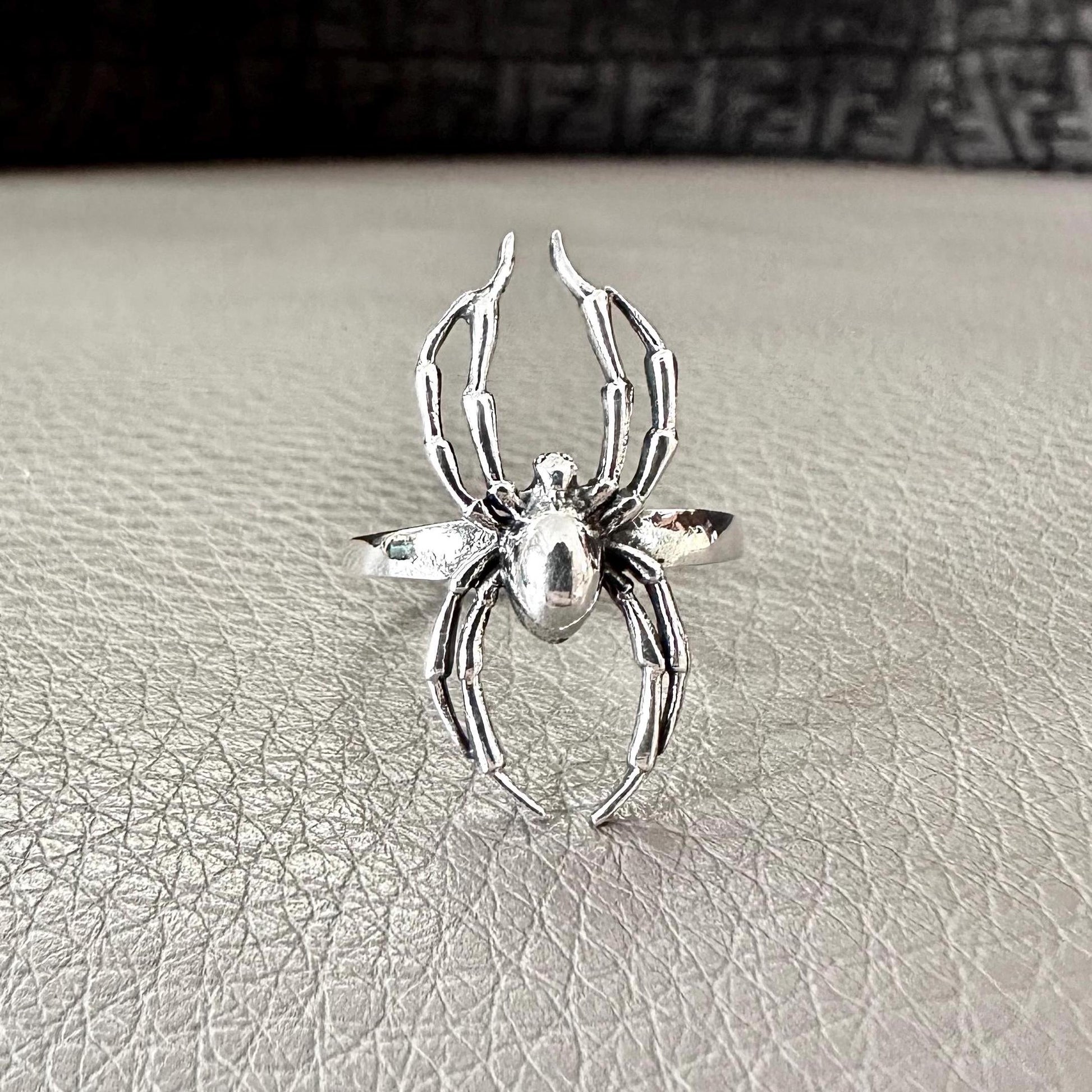 Handcrafted 925 Sterling Silver Spider Ring Long Leg Cellar Spider Poisonous Spider Arachnids Ring Silver Jewelry Accessories Gift by VINTZ
