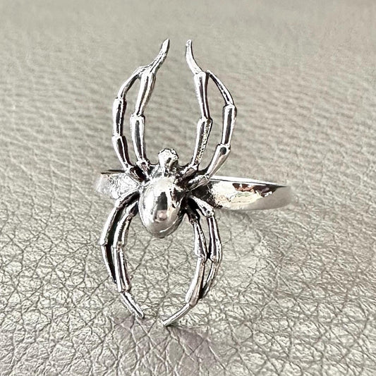 Handcrafted 925 Sterling Silver Spider Ring Long Leg Cellar Spider Poisonous Spider Arachnids Ring Silver Jewelry Accessories Gift by VINTZ