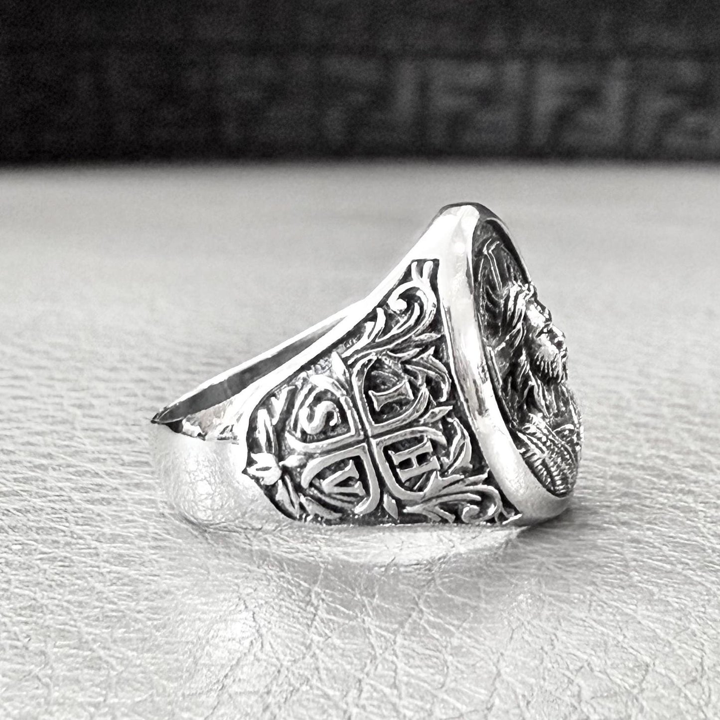 Handcrafted 925 Sterling Silver Jesus Christ Ring YHWH Yahweh Hebrew Jewish Christian God Ring Silver Jewelry Accessories Gift by VINTZ