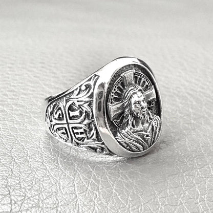 Handcrafted 925 Sterling Silver Jesus Christ Ring YHWH Yahweh Hebrew Jewish Christian God Ring Silver Jewelry Accessories Gift by VINTZ