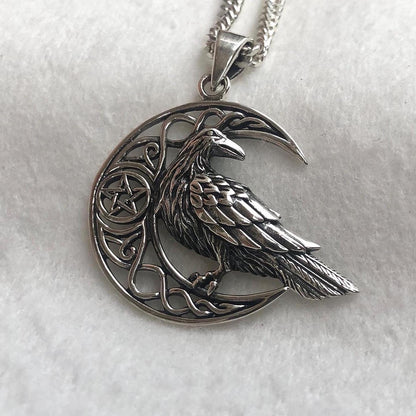 Odin's Raven Viking Crow Bird Pendant/Necklace