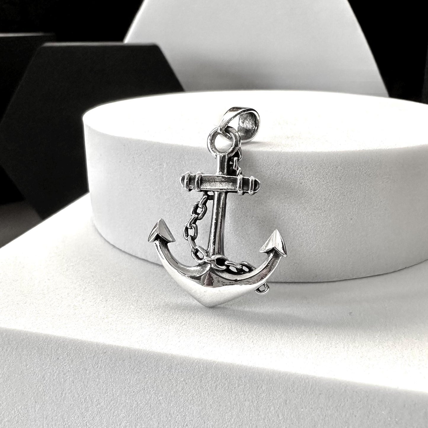 Handcrafted 925 Sterling Silver Anchor Pendant Pirate Punk Anchor Sailor Amulet Pendant/Necklace Silver Jewelry Accessories Gift by VINTZ