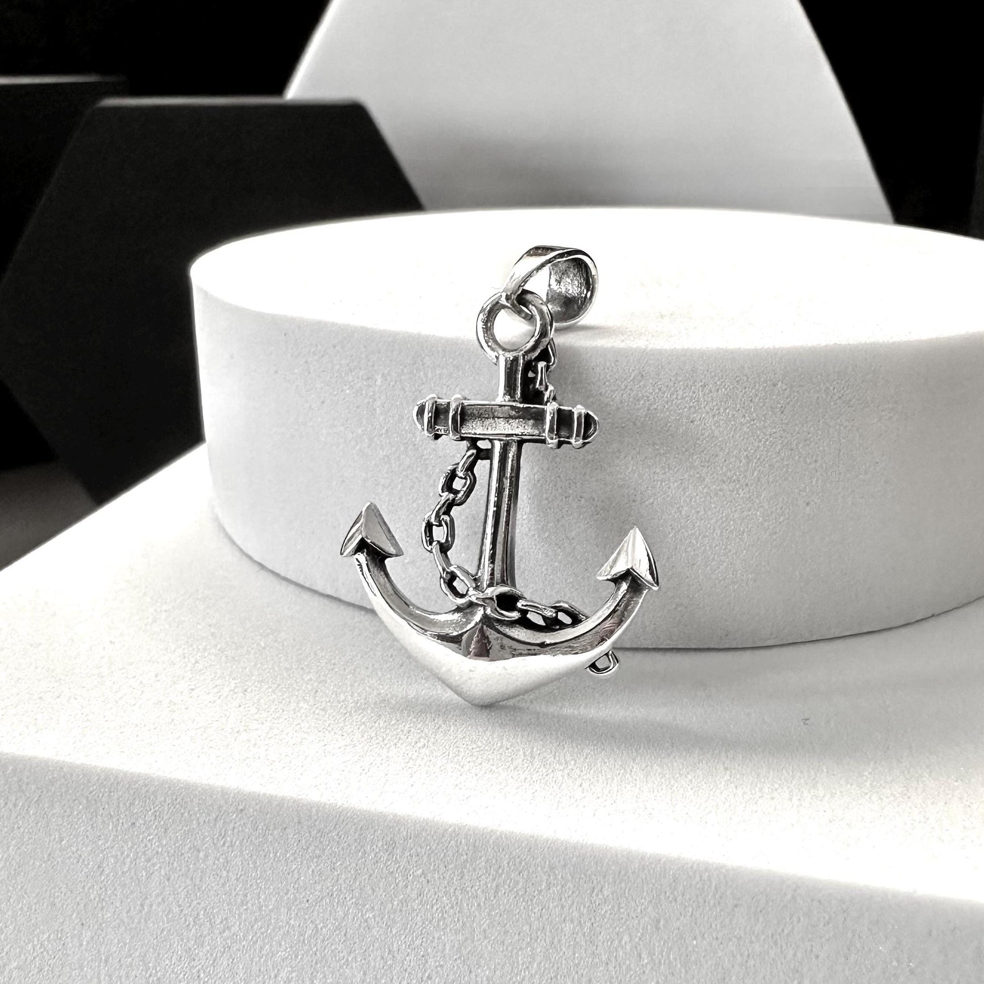 Handcrafted 925 Sterling Silver Anchor Pendant Pirate Punk Anchor Sailor Amulet Pendant/Necklace Silver Jewelry Accessories Gift by VINTZ