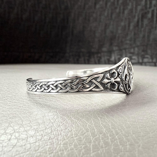 Dragon Mythical Creature Wyvern Celtic Cuff Bracelet