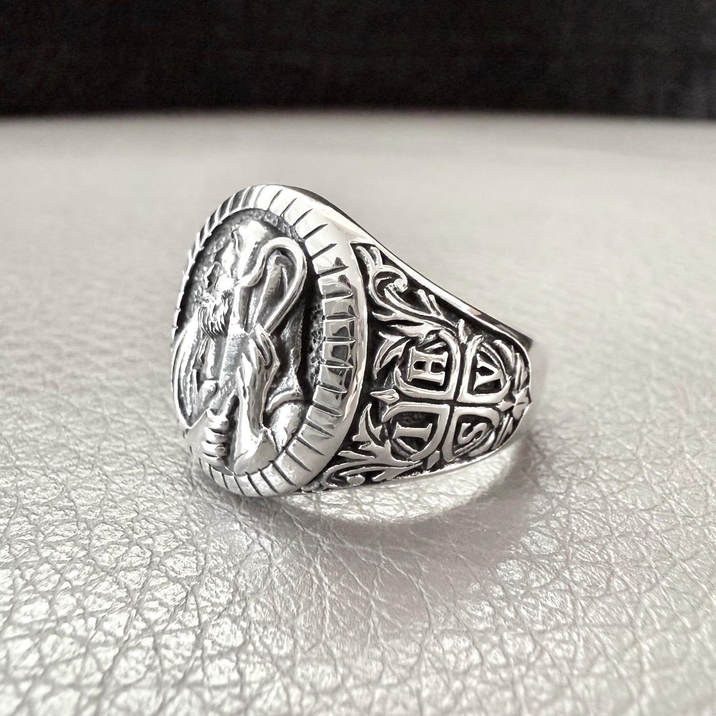 Handcrafted 925 Sterling Silver Jesus Christ Ring YHWH Yahweh Hebrew Jewish Christian God Ring Silver Jewelry Accessories Gift by VINTZ