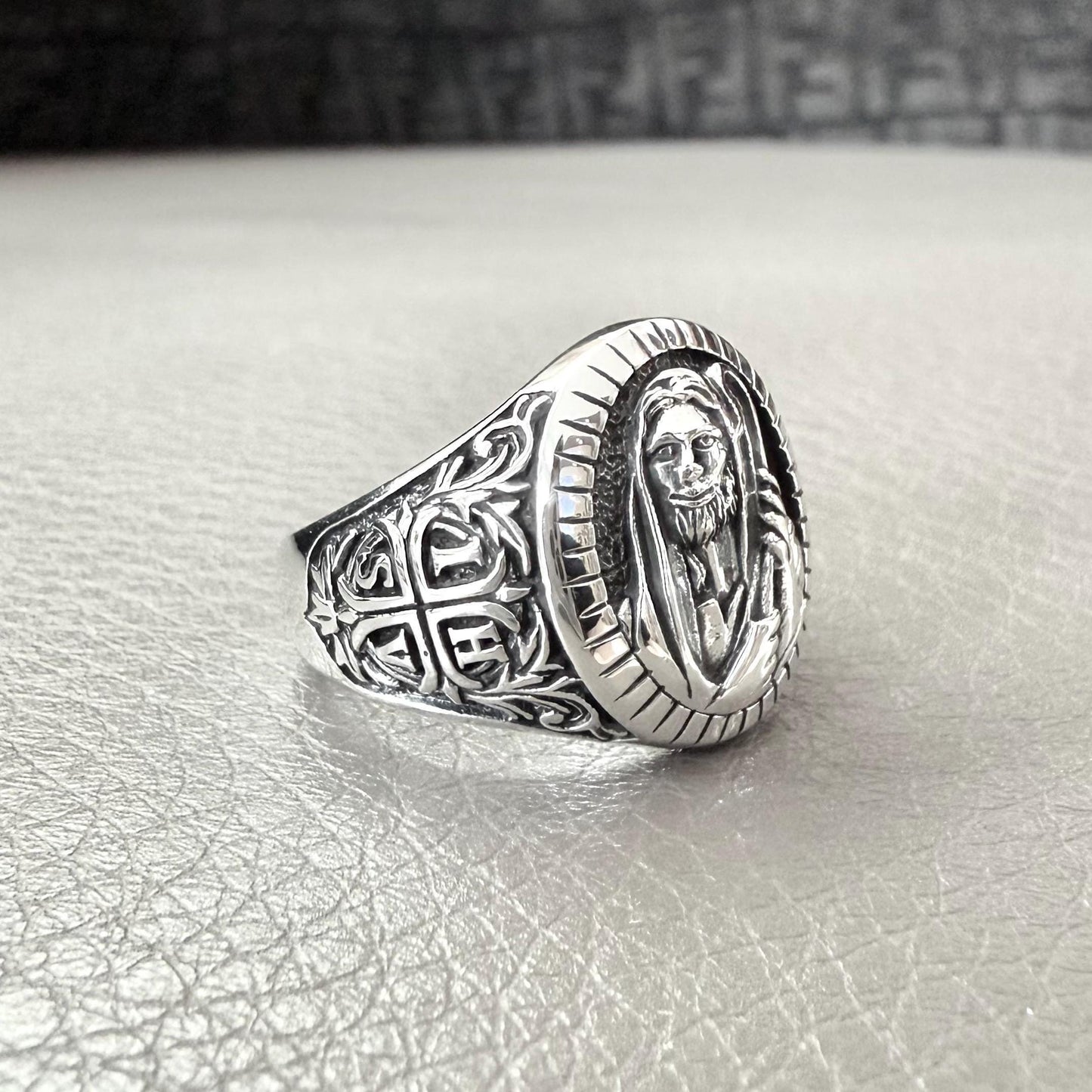 Handcrafted 925 Sterling Silver Jesus Christ Ring YHWH Yahweh Hebrew Jewish Christian God Ring Silver Jewelry Accessories Gift by VINTZ